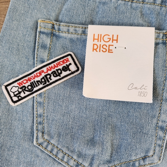 Cali 1850 Cutoff High Waist Jean Shorts - Picture 5 of 12